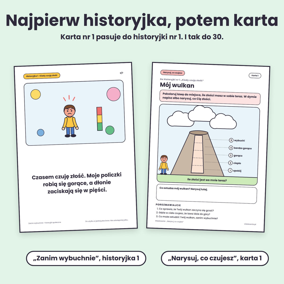 Historyjka nr 1 i karta nr 1 Mój wulkan